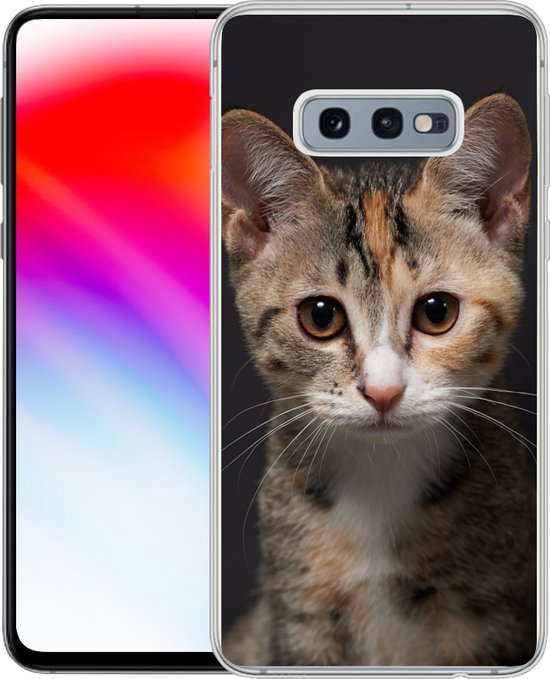 Coque Samsung Galaxy S10e - Chat - Zwart - Portrait - Coque de téléphone en Siliconen
