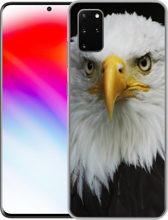 Telefoonhoesje Geschikt voor Samsung Galaxy S20 Plus hoesje - Arend - Zwart - Wit - Siliconen Telefoonhoesje Telefoonhoesje