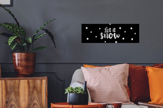 Stickers muraux - Noël - Citations - Let it snow - Neige - Proverbes - 60x20 cm - Feuille adhésive
