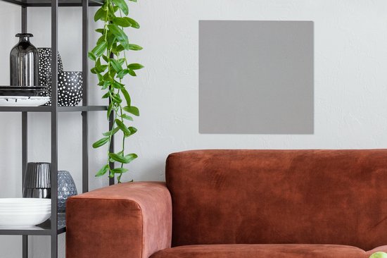 Canvas Schilderij Metaal print - Grijs - 50x50 cm - Wanddecoratie