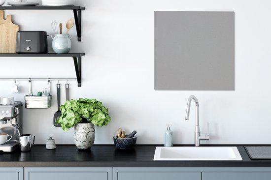 Canvas Schilderij Metaal print - Grijs - 50x50 cm - Wanddecoratie