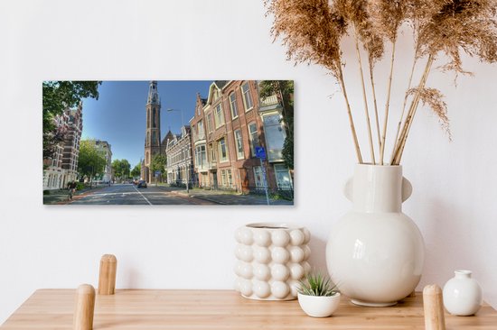 Tableau sur Toile Groningue - Cathédrale - Ville - 40x20 cm - Décoration murale