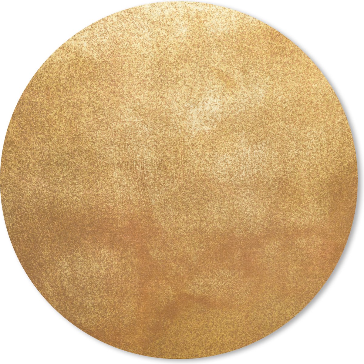 Muismat rond 50x50 cm - Mousepad IJzer - Roest print - Goud - Metaal - Luxe - Ronde muismatten