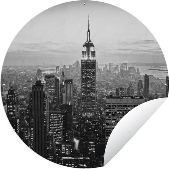 Garden Circle New York City Tirage photo noir et blanc - 90x90 cm - Affiche  Ronde de... | bol.com