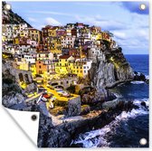 Posters de jardin Cinque Terre illuminées au crépuscule en Italie - 50x50 cm