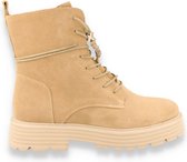 Mexx  Hilary dames veterboot - Beige - Maat 39