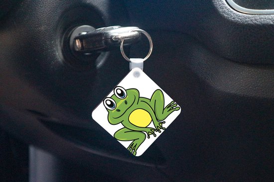 Sleutelhanger - Uitdeelcadeautjes - Kikker - Cartoon - Wit - Plastic