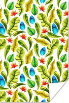 Poster Jungle - Design - Bladeren - 120x180 cm XXL