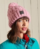 Superdry Dames Kabelbeanie van tweed