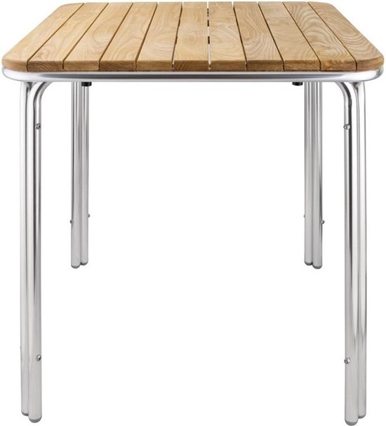 Bolero vierkante essen en aluminium tafel 70cm