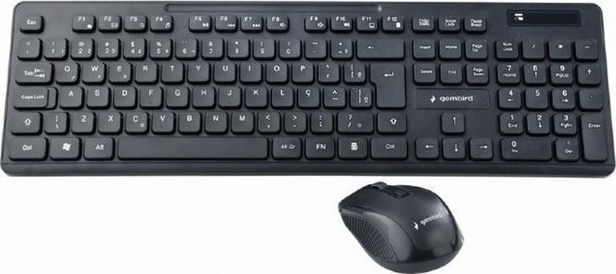 Gembird KBS-WCH-03 toetsenbord RF draadloos + USB QWERTY Engels Zwart - Silent typing