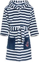 Playshoes - Fleecebadjas voor kinderen - Maritiem - Navy-blauw / wit - maat 122-128cm