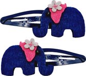 Épingle à cheveux Click Clack Elephant Feutre Blauw