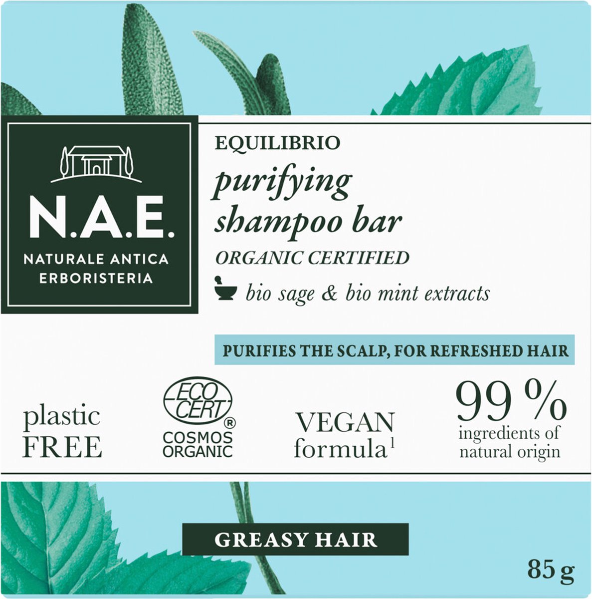 N.A.E. Shampoo Bar Zuiverend 85 gr