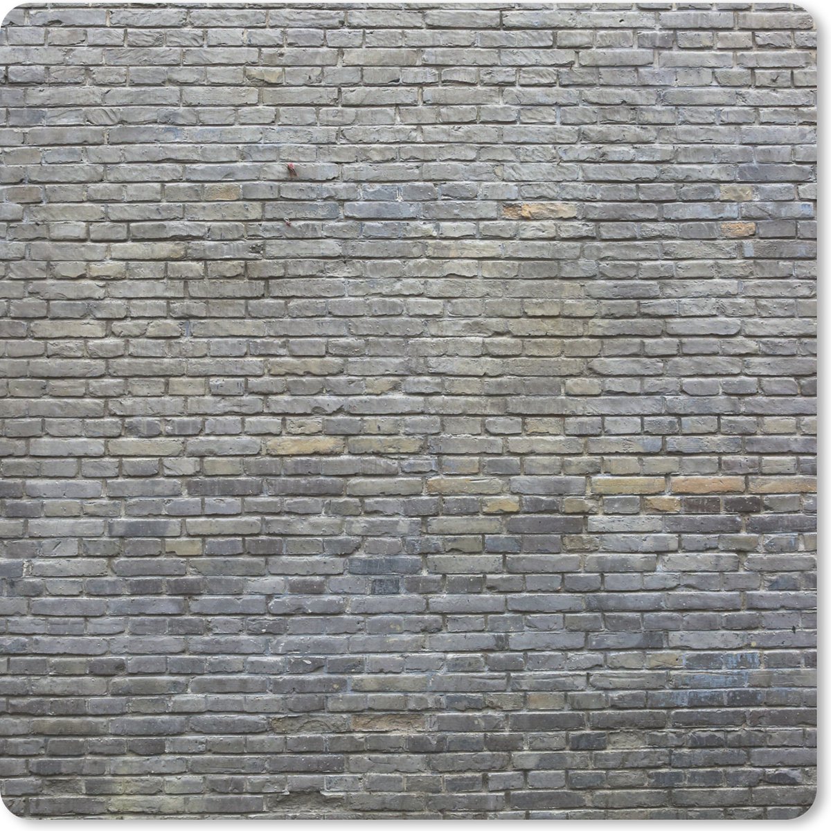 Muismat 20x20 cm - Mousepad Muur - Bakstenen - Grijs - Muismatten