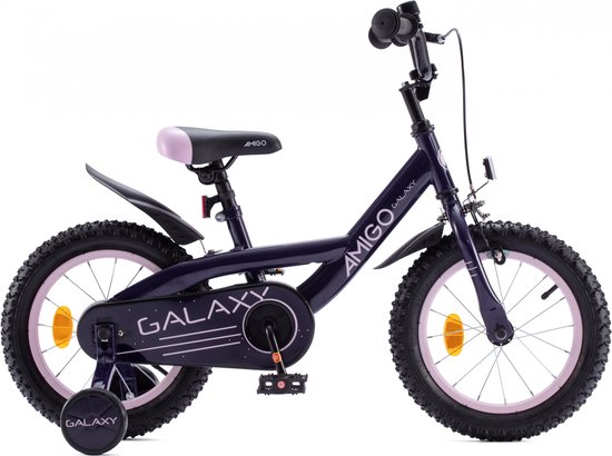 Amigo Galaxy Girl's Bicycle - Vélo pour enfants 14 pouces - Violet/Rose