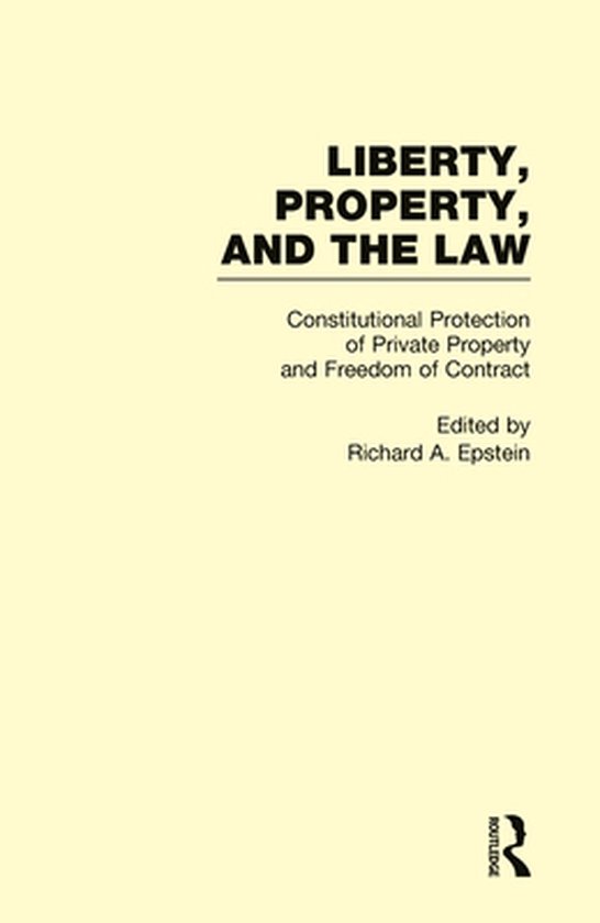 Constitutional Protection of Private Property and Freedom of ... - cover
