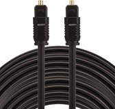 By Qubix ETK Digital Toslink Optical kabel 15 meter - audio male to male - Optische kabel PVC series - zwart audiokabel soundbar