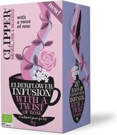4x Clipper Thee Elderflower Infusion with a Twist of Rose 20 stuks
