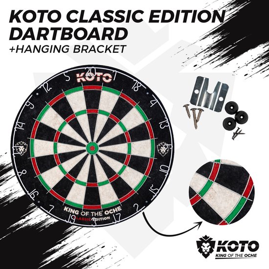 KOTO Classic Edition Dartbord - Dart bord voor beginners - Orgineel Cadeau  - Instapmodel | bol.com