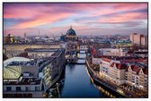 Panoramisch uitzicht op de oude binnenstad van Berlijn - Foto op Akoestisch paneel - 90 x 60 cm