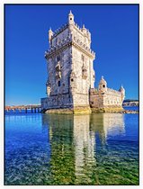 De Toren van Belém, verdedigingstoren van Lissabon - Foto op Akoestisch paneel - 60 x 80 cm