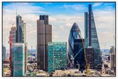 De bouwput van de Londen Financial District skyline - Foto op Akoestisch paneel - 90 x 60 cm