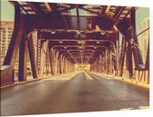 Typische brug over de Chicago River in Amerika - Foto op Canvas - 150 x 100 cm