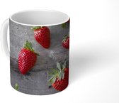 Mok - Aardbei - Tafel - Hout - 350 ML - Beker