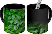 Magische Mok - Foto op Warmte Mok - Groene bladeren - 350 ML