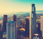 Skyline van downtown Los Angeles vanuit de lucht - Fotobehang (in banen) - 450 x 260 cm