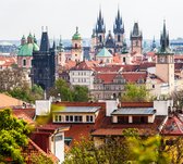 Praag, Europese stad van de honderd torens - Fotobehang (in banen) - 250 x 260 cm