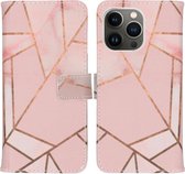 iMoshion Design Softcase Book Case iPhone 13 Pro hoesje - Pink Graphic