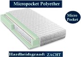 1-Persoons Matras - MICRO POCKET Polyether SG30 7 ZONE 21 CM - Zacht ligcomfort - 90x200/21