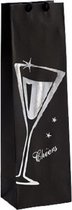 Arte Regal Cadeautas Fles Cheers 12 X 39 X 9 Cm Papier Zilver