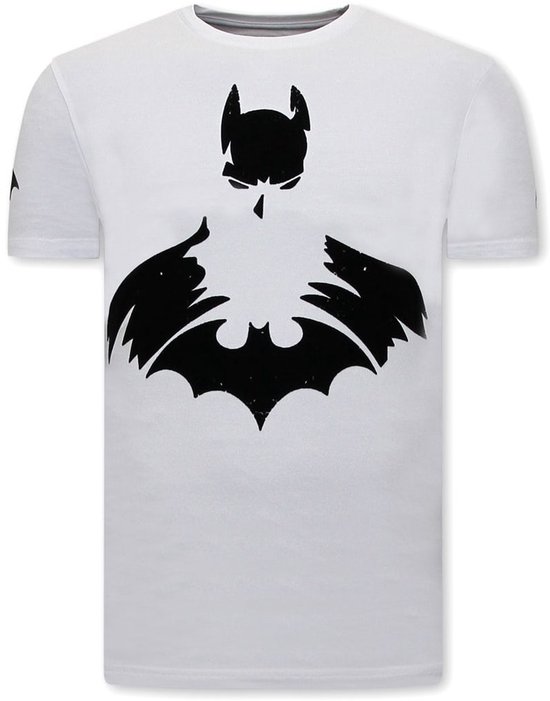 Coole Shirts Heren - Batman Print - Wit
