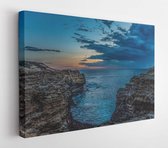 Mooie avondlucht aan de kust van Great Ocean Road - Modern Art Canvas - Horizontaal - 782795797 - 115*75 Horizontal