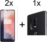 Beschermglas OnePlus 7 Screenprotector 2 stuks - OnePlus 7 Screen Protector Camera - 1 stuk