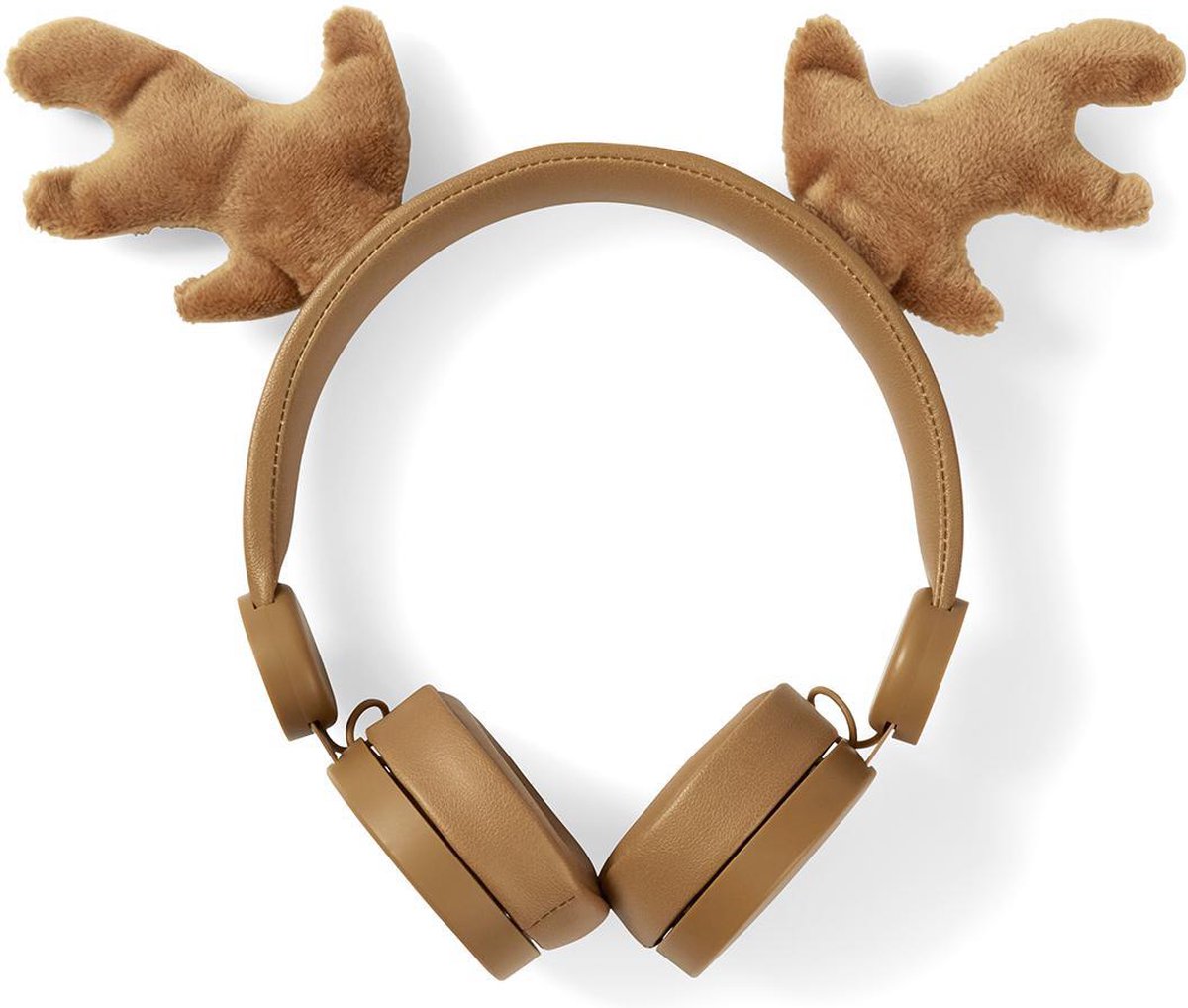 Bedrade Koptelefoon | 1,2 m Ronde Kabel | On-Ear | Afneembare Magnetische Oren | Rudy Reindeer | Bruin