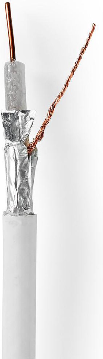 Coaxkabel | 4G / LTE-Bestendig | 10,0 m | Minirol | Wit