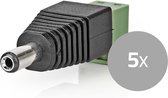 Nedis CCTV-Security Connector | 2-Voudig Aansluitblok | 5,5 x 2,1 mm Male | Male | Groen / Zwart