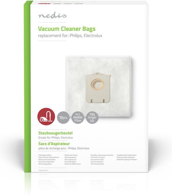 Nedis DUBG220AEP12 Stofzuigerzak Philips, Electrolux E200b