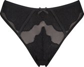 Hunkemöller Dames Lingerie Hoog uitgesneden brazilian Mel I AM Danielle  - Zwart - maat XL