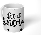 Mok - Koffiemok - Kerst - Quotes - Sneeuw - Let it snow - Spreuken - Mokken - 350 ML - Beker - Koffiemokken - Theemok