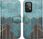 iMoshion Design Softcase Book Case Samsung Galaxy A52(s) (5G/4G) - Green Honeycomb