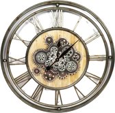 Wandklok - klok metaal ø77x7.5cm - brown - 77x75x