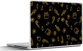 Laptop sticker - 10.1 inch - Zuurstok - Cadeau - Kerstmis - 25x18cm - Laptopstickers - Laptop skin - Cover