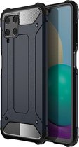 Samsung Galaxy M22/A22 4G Hoesje Shock Proof Back Cover Donker Blauw