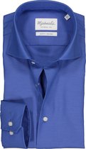 Michaelis slim fit overhemd - Oxford - kobalt blauw - Strijkvrij - Boordmaat: 40