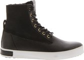 Blackstone QL46 BLACK - HIGH SNEAKER - FUR - Vrouw - Black - Maat: 36